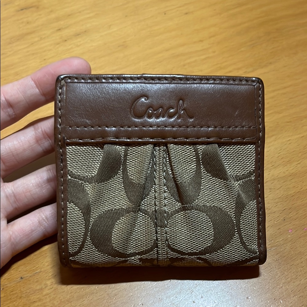 Coach Brown and Tan Wallet